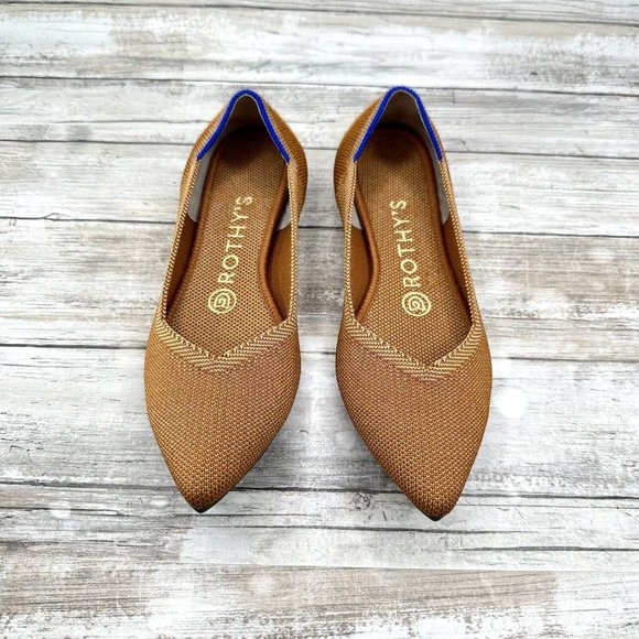 Rothy's Shoes - Rothy's The Point "Fawn" Womens Size 6 US Rusty Brown Ballet Flats Shoes